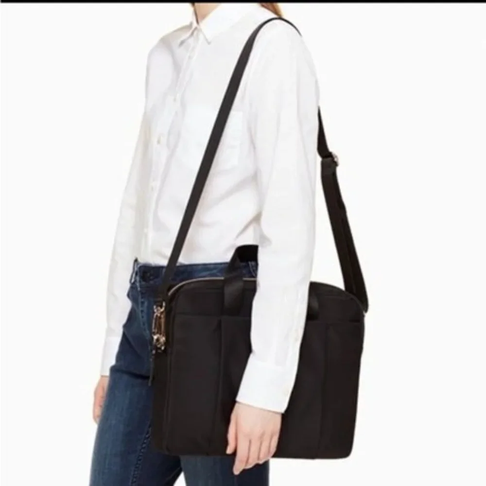 Kate Spade Commuter Black Nylon Laptop Bag Crossbody